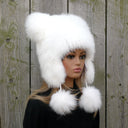 Fursuit Hat with Animal Ears, Knitted Beanie Winter Fur Hat, Raccoon and Fox Fur Hat, Gift for Teenage Daughter, Christmas gift