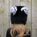Fursuit Hat with Animal Ears, Knitted Beanie Winter Fur Hat, Raccoon and Fox Fur Hat, Gift for Teenage Daughter, Christmas gift