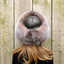 Womens Real Fox Fur Trapper Hat with Ear Flaps, Real Fur Winter Hat, Ladies Ushanka, Black Friday Sale, Christmas Gift Gift for Mom