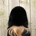 White Real Arctic Fox Fur Trapper Hat with Ear Flaps, One-Piece Winter Women's Hat, Warm Hat, Head Accessory, Cute Bomber Hat, Gift for wife