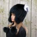 Fursuit Hat with Animal Ears, Knitted Beanie Winter Fur Hat, Raccoon and Fox Fur Hat, Gift for Teenage Daughter, Christmas gift