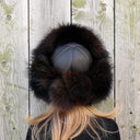 Premium Raccoon Fur Trapper Hat in Brown, Warm Winter Hat For Her, Women's Bomber Hat, Fluffy Aviator Hat, Leather Ushanka, Gift For Mom