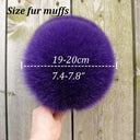 Hot Purple Fur Women's Earmuffs, Soft Fox Fur Ear Warmers, Purple Fluffy Ear Muffs for Her, Stylish Winter Accessories, Mother's Day Gift