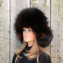 Premium Raccoon Fur Trapper Hat in Brown, Warm Winter Hat For Her, Women's Bomber Hat, Fluffy Aviator Hat, Leather Ushanka, Gift For Mom