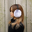 Leopard Print Earmuffs From Real Rex Rabbit Fur, Fashion Earmuffs For Her, Soft & Fluffy Earmuffs, Cozy Ear Warmer, Teen Girl Earmuffs Gift
