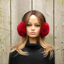 Leopard Print Earmuffs From Real Rex Rabbit Fur, Fashion Earmuffs For Her, Soft & Fluffy Earmuffs, Cozy Ear Warmer, Teen Girl Earmuffs Gift