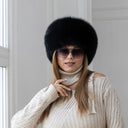 Fashion Black Fox Fur Hat, Warm Winter Kubanka Hat, Winter 2026 Hat, Women Furry Headwear, Fluffy Hat For Wife, Real Fur Hat, Gift For Mom