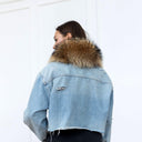 Short Raccoon Fur Collar, Genuine Fur Neck Warmer, Luxury Real Fur Scarf for Women, Winter Fashion Accessory, Handmade Fur Collar For Coat