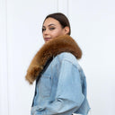 Detachable Red Fox Fur Collar, Natural Real Fur Scarf, Luxury Handmade Fur Neck Warmer for Women, Winter Fashion Accessory, Gift For Wife