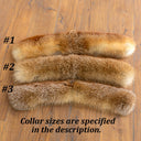 Natural Fox Fur Collar For Her, Brown Detachable Collar For Coat, Fluffy Scarf Wrap, Short Fur Collar, Fur Winter Accessories, Gift For Her
