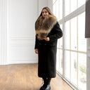 Luxury Real Raccoon Fur Collar For Her, Winter Fur Accessories, Saga Fur Scarf, Genuine Fur Neck Warmer, Long Fur Collar For Coat, Mom Gift