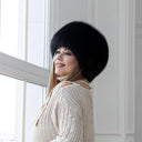 Fashion Black Fox Fur Hat, Warm Winter Kubanka Hat, Winter 2026 Hat, Women Furry Headwear, Fluffy Hat For Wife, Real Fur Hat, Gift For Mom