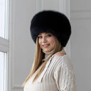 Fashion Black Fox Fur Hat, Warm Winter Kubanka Hat, Winter 2026 Hat, Women Furry Headwear, Fluffy Hat For Wife, Real Fur Hat, Gift For Mom