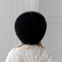 Fashion Black Fox Fur Hat, Warm Winter Kubanka Hat, Winter 2026 Hat, Women Furry Headwear, Fluffy Hat For Wife, Real Fur Hat, Gift For Mom