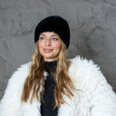 Knitted Fur Beanie Hat, Womens Winter Hat, Silver Furry Hat, Fluffy Rabbit Fur Hat, Warm Ladies Hat, Fuzzy Fur Headwear, Gift For Wife