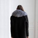 Luxury Silver Fox Fur Collar, Fluffy Fur Scarf, Genuine Fox Fur Shawl Wrap, Women's Winter Stole, Premium Fur Accessory, Detachable Collar