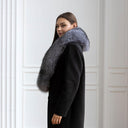 Luxury Silver Fox Fur Collar, Fluffy Fur Scarf, Genuine Fox Fur Shawl Wrap, Women's Winter Stole, Premium Fur Accessory, Detachable Collar