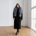 Luxury Silver Fox Fur Collar, Fluffy Fur Scarf, Genuine Fox Fur Shawl Wrap, Women's Winter Stole, Premium Fur Accessory, Detachable Collar