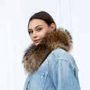 Short Raccoon Fur Collar, Genuine Fur Neck Warmer, Luxury Real Fur Scarf for Women, Winter Fashion Accessory, Handmade Fur Collar For Coat
