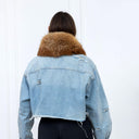 Natural Fox Fur Collar For Her, Brown Detachable Collar For Coat, Fluffy Scarf Wrap, Short Fur Collar, Fur Winter Accessories, Gift For Her