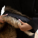 Luxury Real Raccoon Fur Collar For Her, Winter Fur Accessories, Saga Fur Scarf, Genuine Fur Neck Warmer, Long Fur Collar For Coat, Mom Gift