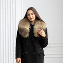 Real Raccoon Fur Collar for Women, Elegant Detachable Fur Scarf, Genuine Fur Shawl for Coat, Warm Winter Neck Wrap, Warm Fur Trim, Xmas Gift