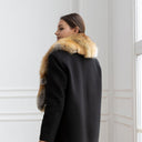 Real Fox Fur Collar for Women, Long Genuine Fur Scarf, Luxury Natural Fox Wrap for Coat, Detachable Winter Shawl, Anniversary Gift for Wife