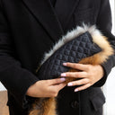 Real Fox Fur Collar for Women, Long Genuine Fur Scarf, Luxury Natural Fox Wrap for Coat, Detachable Winter Shawl, Anniversary Gift for Wife