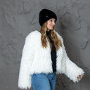 Knitted Fur Beanie Hat, Womens Winter Hat, Silver Furry Hat, Fluffy Rabbit Fur Hat, Warm Ladies Hat, Fuzzy Fur Headwear, Gift For Wife