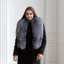 Luxury Silver Fox Fur Collar, Fluffy Fur Scarf, Genuine Fox Fur Shawl Wrap, Women's Winter Stole, Premium Fur Accessory, Detachable Collar