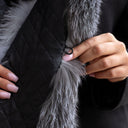 Luxury Silver Fox Fur Collar, Fluffy Fur Scarf, Genuine Fox Fur Shawl Wrap, Women's Winter Stole, Premium Fur Accessory, Detachable Collar