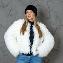 Mink Fur Winter Set, Womens Real Fur Headband With Fingerless Mittens, Fur Headband Scarf, Ear & Neck Warmer, Cozy Gift Set For Sister