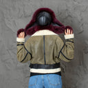 Burgundy Fox Fur Trapper Hat, Real Fur & Leather Winter Hat, Fluffy Ear Flap Hat, Thick Warm Ushanka, Fashion Bomber Hat, Gift For Her