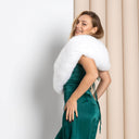 Elegant White Fox Fur Shawl, Real Fur Bridal Wrap, Luxury Wedding Stole for Bride, Evening Shoulder Wrap, Fuzzy Shawl Cape, Fur Accessories