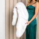 Elegant White Fox Fur Shawl, Real Fur Bridal Wrap, Luxury Wedding Stole for Bride, Evening Shoulder Wrap, Fuzzy Shawl Cape, Fur Accessories