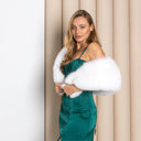 Elegant White Fox Fur Shawl, Real Fur Bridal Wrap, Luxury Wedding Stole for Bride, Evening Shoulder Wrap, Fuzzy Shawl Cape, Fur Accessories