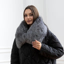 Premium Silver Fox Fur Collar, Warm Winter Scarf, Detachable Collar for Coat, Real Fur Wrap, Fur Collar for Cold Weather, Wife Birthday Gift