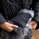 Premium Silver Fox Fur Collar, Warm Winter Scarf, Detachable Collar for Coat, Real Fur Wrap, Fur Collar for Cold Weather, Wife Birthday Gift