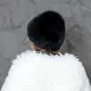 Oversized Fur Beanie, Fluffy Fox Fur Hat, Gray Real Fur Hat Women, Fur Winter Hat, Fuzzy Ladies Hats, Fur Accessories, Wife Birthday Gift