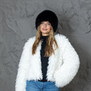 Oversized Fur Beanie, Fluffy Fox Fur Hat, Gray Real Fur Hat Women, Fur Winter Hat, Fuzzy Ladies Hats, Fur Accessories, Wife Birthday Gift