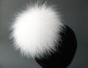 White Large Pompom, Raccoon fur pompom for hat , White Fur, Detachable pompoms, White Luxury Pom Pom, White PomPom, Gift for Her