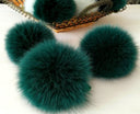 Green Fur Pom Pom, Green Fox Fur Pompom, Green Furry Pom Pom Hat, DIY Pom Poms, Pom-Pom for Knitted Hat, Fox Pom Pom, Pom Pom Fur Balls