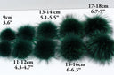 Raccoon Fur Pompom, Green Pom Poms for Hat, Tie On Fur Pom Pom, Removable Fluffy Bommel, Craft Supply, Detachable Raccoon Fuzzy Pompon