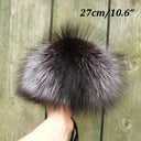 Silver fox fur pompom, Fluffy pom pom for hat, Large fur pompom, Real fur pom pom for hat, Detachable pompoms