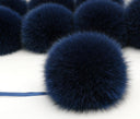 Blue fur pom pom, Real fox fur pompom for hat, Detachable pompoms, Fluffy fur ball, Fluffy pompom, real fur pom-pom, Fur accessories