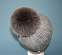 Real Fur Pom Pom, Mocha Brown Pompom for Hat, Furry Ball for Beanies, Detachable Pompon, Fluffy Pom Poms for Hat, Fox Fur Bommel, Hat Decor
