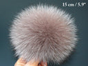 Fur Pom Balls, Real Fur Pom Pom For Hats, Fluffy Ball For DIY, Beige Fox Fur Pompom For Beanies, Detachable Pompons Decor, Fur Bommel