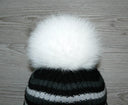 Fur pom pom, White fur pom pom for hat, Real fox fur pom, Large plush furry ball, Detachable pompom, Fluffy pompon, Fuzzy bommel