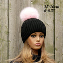 Fur Pompom for Hat, Detachable Light Pink Pompom, Genuine Fur Pom Pom, Fuzzy Bommel, Pink Pompoms, DIY Hat Decorations
