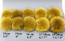 Yellow Fur Pom Poms, Raccoon Fur Pompoms, Ochre Fur Pompom, Detachable Pompom, Fluffy Pom Pom for Hat, Furry Bommel, Hat Pompom For Girl